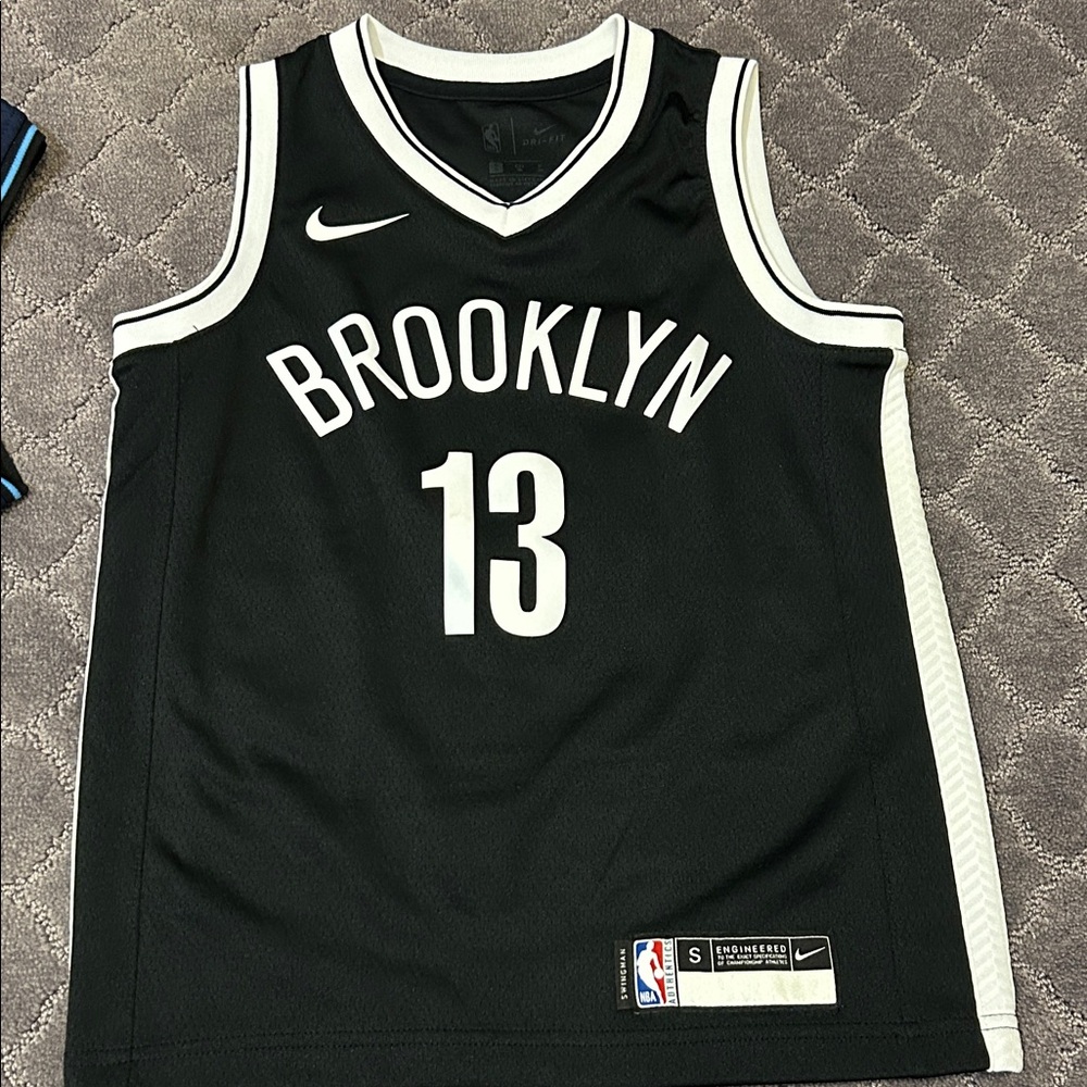 Nike Black and White Kids Brooklyn Jersey